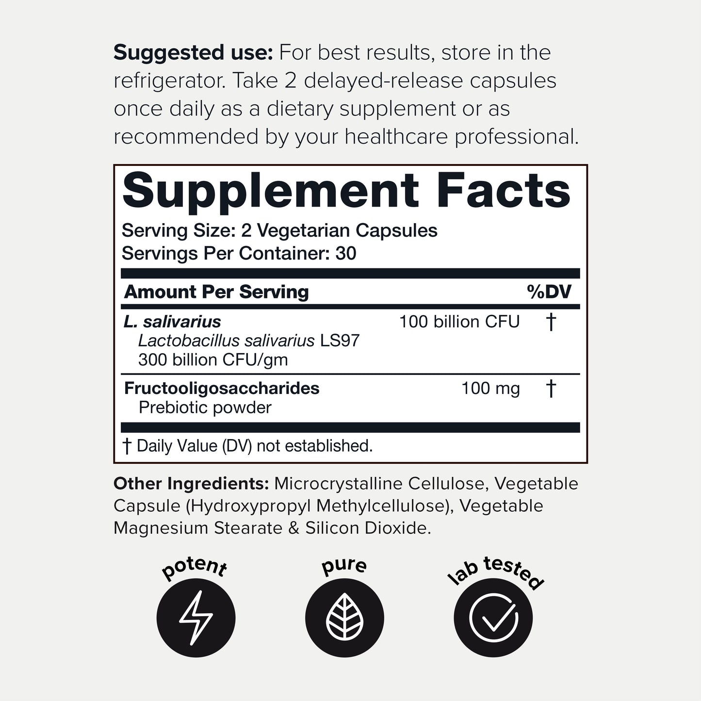 Lactobacillus Salivarius 100